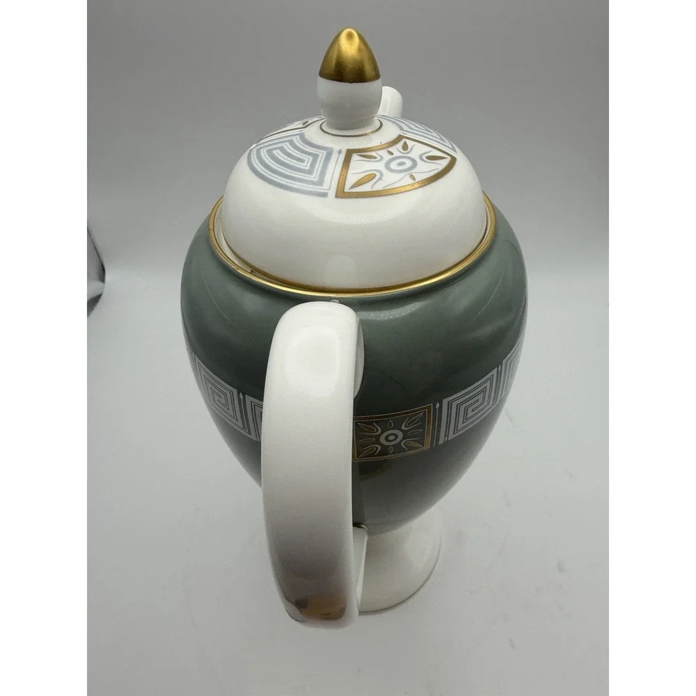Wedgwood Asia R4310 Bone China Lidded Teapot Sage Green England